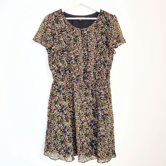 Banana Republic Floral A-Line Dress Size  LP - Picture 1 of 3